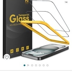iPhone１５plusスマホケース、ガラスフィルの画像