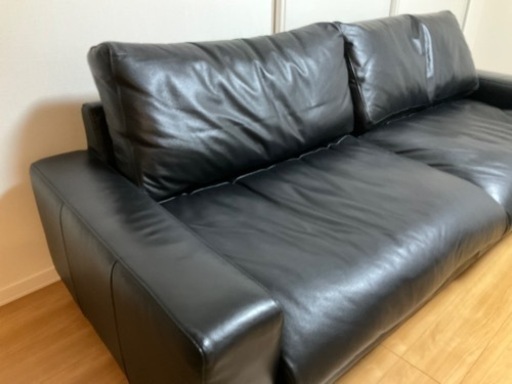 お得品‼️ソファー　三人掛け　　本革　無印良品