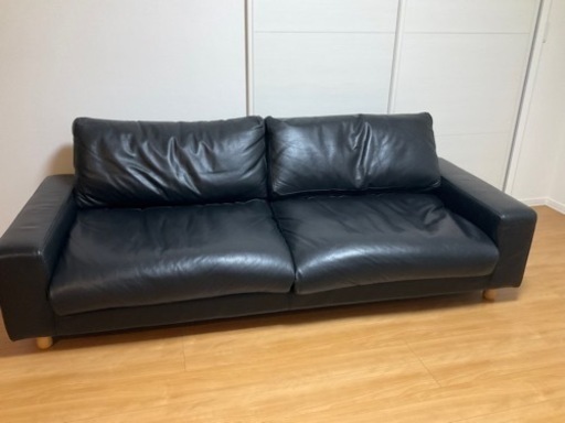 お得品‼️ソファー　三人掛け　　本革　無印良品