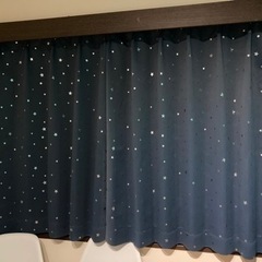 ニトリ 遮光1級カーテン スター柄 子供部屋に！の画像