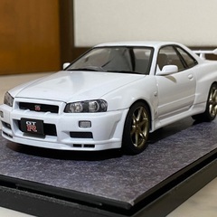 R34スカイライン GT-R V-spec（タミヤ1/24）完成品の画像