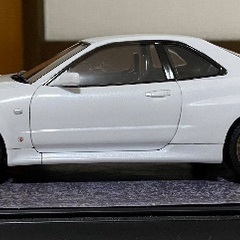 R34スカイライン GT-R V-spec（タミヤ1/24）完成品の画像
