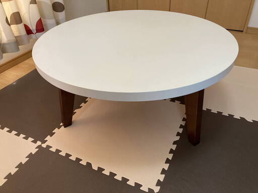 天然木丸型こたつ　100cm