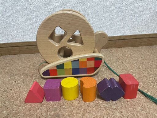 カラフルプルトーイ 積み木 木のおもちゃ 知育玩具