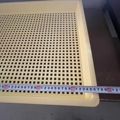 プラスチックのケース、仕分け棚、収納箱、積み重ね可、縦50cm、横67cm、高さ6.5cm、多数ありますの画像
