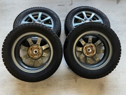PIRELLI ピレリ 中古スタッドレスセット175/65R14 タイヤ 4本 アルミ ICE ASIMMETRICO ハスラー14×