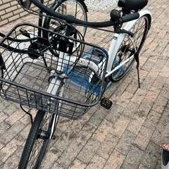 自転車　白