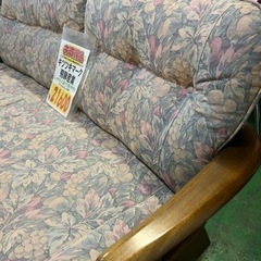 ☆レトロ☆アンティーク☆キツツキマーク　飛騨産業　3人掛けソファーの画像