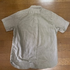 値下げ！クーティプロダクションズ　半袖ストライプワークシャツ　グレーLサイズの画像
