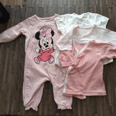 【他の物ご購入で無料】50〜60cm　女の子用ベビー肌着・ロンパース等