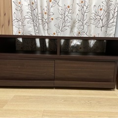 テレビ台　伸縮TV台　ブラウン　ローボード