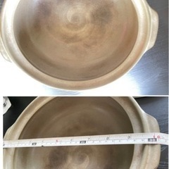 【中古】土鍋(大)2つとタジン鍋の画像