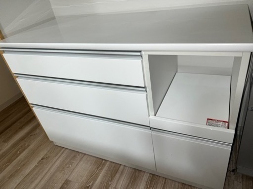 ニトリ キッチンカウンター 120-2SL-R WH