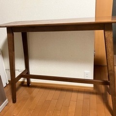 スタイリッシュ！天然ウォルナット バーダイニングテーブル