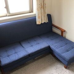 無料 3人掛け ソファー オットマン付