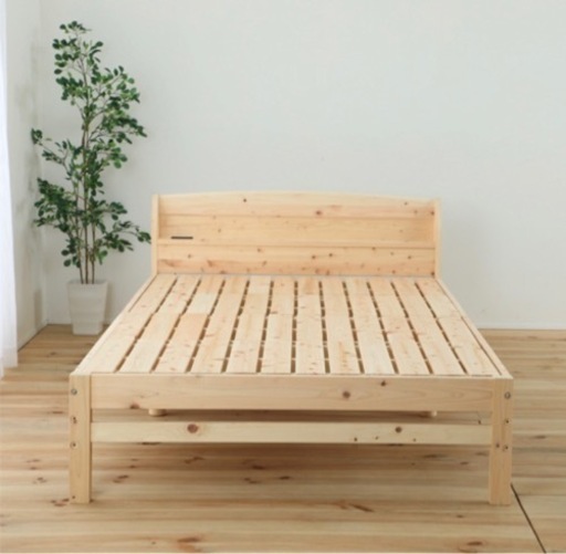 日本製 チヨダコーポレーション ひのきベッド すのこ 棚付きタイプ 国産ひのきベッド 高さ調整可能