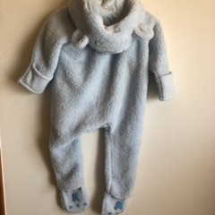 郵送可　【Disney baby】ミッキーブルー　ふわふわ　カバーオール　50〜80の画像