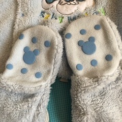 郵送可　【Disney baby】ミッキーブルー　ふわふわ　カバーオール　50〜80の画像