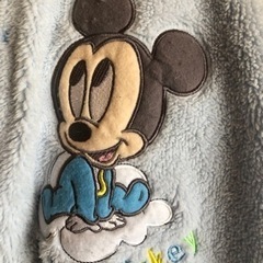 郵送可　【Disney baby】ミッキーブルー　ふわふわ　カバーオール　50〜80の画像