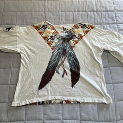 値下げ！HUNTINGWORLDショート丈インディア柄Tシャツ Mサイズの画像