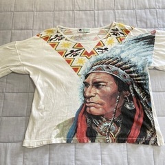 値下げ！HUNTINGWORLDショート丈インディア柄Tシャツ Mサイズの画像