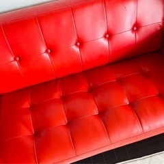 赤ソファー美品です　引取者決定🙇‍♀️