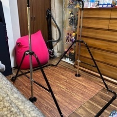 折りたたみ式鉄棒　ブラック