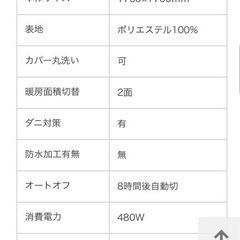 ホットカーペットの画像