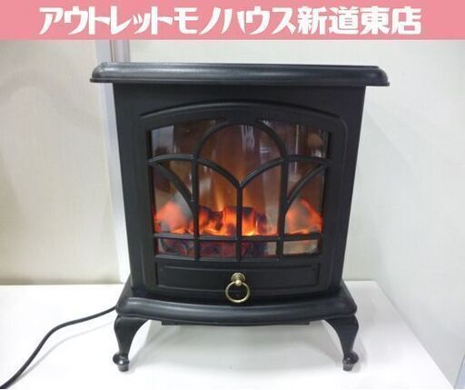 YAMAZEN 暖炉型ファンヒーター YDH-M10-B 2019年製 黒 山善 ファンヒーター 小型 暖房器具 ストーブ 暖房 札幌市東区 新道東店