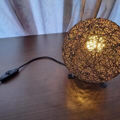 テーブル ランプ 和風 麻 紐 おしゃれ 間接 照明 丸 スタンド ライトの画像