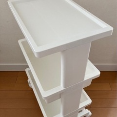 キャスター付き3段ワゴン　テーブルワゴン　キッチンストッカーの画像