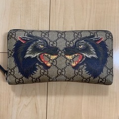 GUCCI グッチ 長財布 ウルフ オオカミ アニマル柄 動物 GG柄