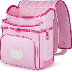 【新品】新作 女の子ランドセル キャッスル 高級 大容量 軽量 6年保証 全国送料無料 スクールバック 小学生通学カバン ピンクの画像