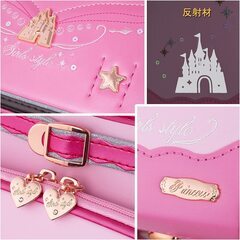 【新品】新作 女の子ランドセル キャッスル 高級 大容量 軽量 6年保証 全国送料無料 スクールバック 小学生通学カバン ピンクの画像