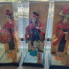 沖縄／人形／3体セット／三味線／お土産