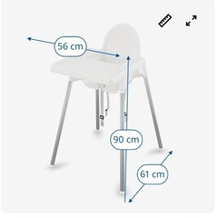 IKEA ハイチェア　テーブル、ベルト付の画像