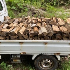 白老町　薪　割薪　約30cm　広葉樹ミックス1立米①