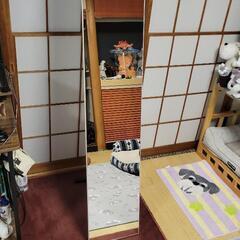 スタンドミラー 姿見 自立、壁掛け両用