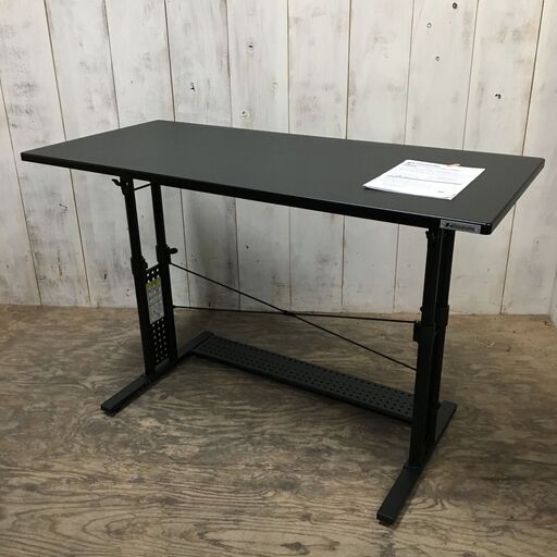 美品 Bauhutte バウヒュッテ 昇降式 PCデスク BHD-1200M ゲーミングデスク ブラック 菊TK