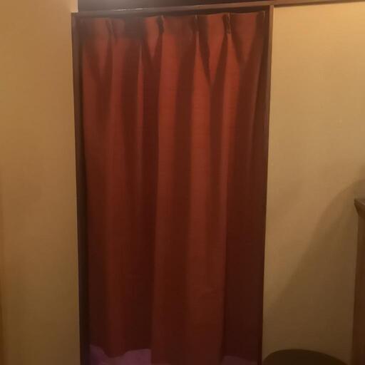 カーテン（エステ、マッサージ個室用赤色8枚105×180）