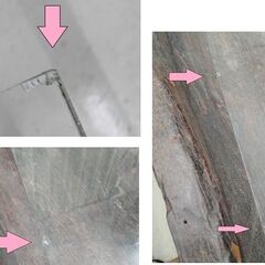 木組み ガラストップダイニングテーブル（大）、飾り入れ付き　沖縄産の画像