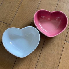 【3回使用】ル・クルーゼ ハート・ディッシュ (S) (2枚セット) の画像