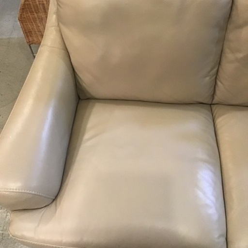 フランスベッド レザーソファ 総本革