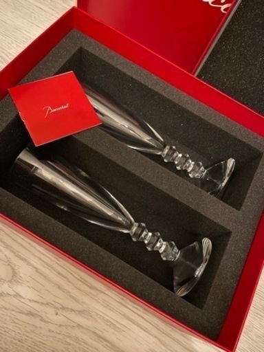 【美品】バカラ Baccarat ベガ シャンパンフルート ペア 2客セット