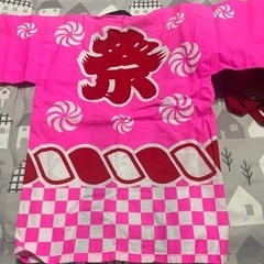 地方祭　ハッピ　ピンクの画像