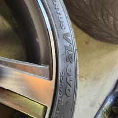 値下げしました　19インチアルミホイール+タイヤセットの画像