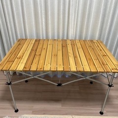 コールマン(Coleman) テーブル 110cm ナチュラルウッドロールテーブルの画像
