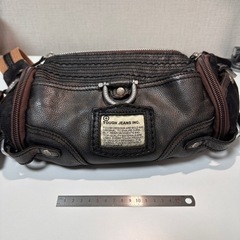 TOUGH（タフ）ウエストポーチ・本革＋布