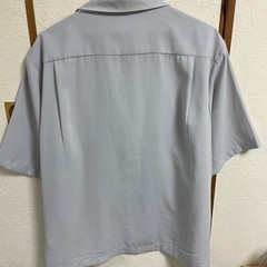 ジーユー オープンカラーシャツ(5分袖) 02 LIGHT GRAY Mサイズの画像