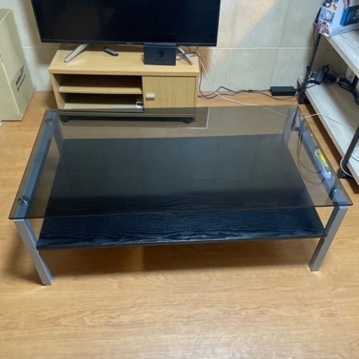 ニトリ　ローテーブル　ガラス